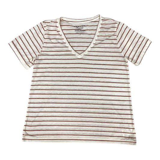 Top Ss By Lucky Brand In Brown & Tan, Size:L