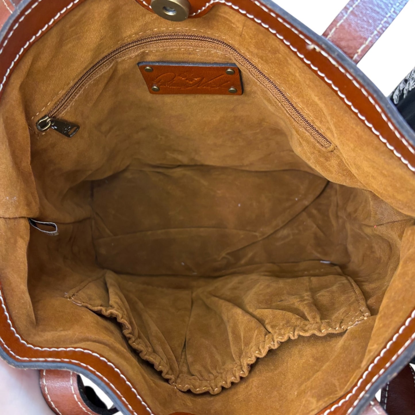 Handbag Designer By Patricia Nash In Brown, Size:Medium