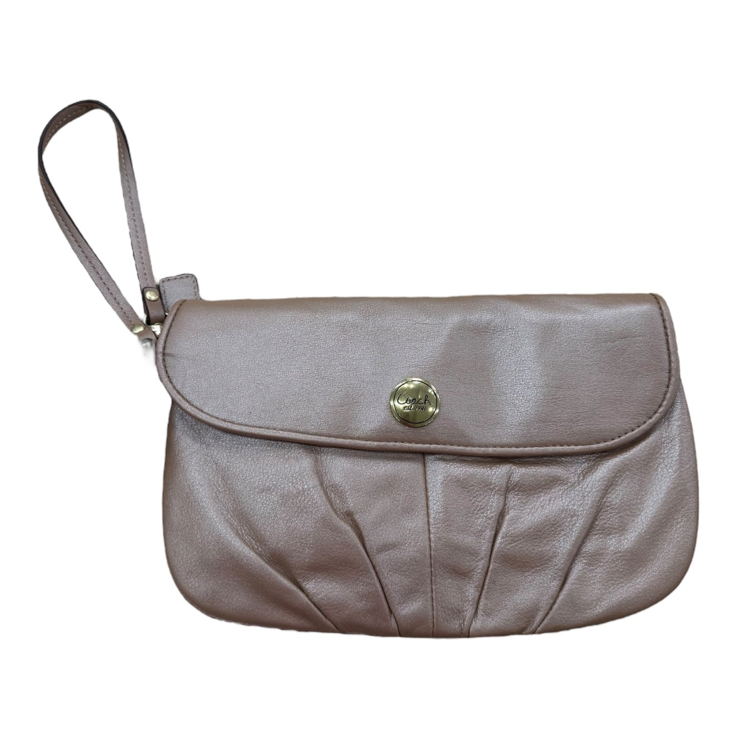 Wristlet Designer By Coach In Bronze, Size:Medium