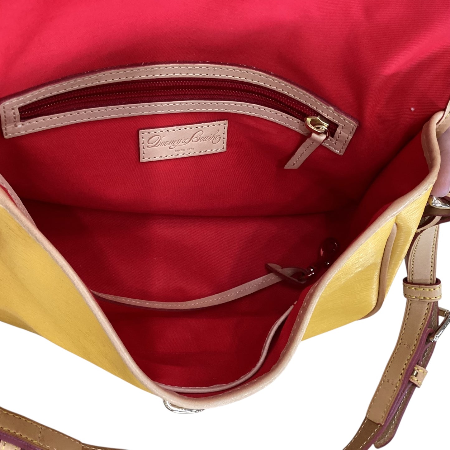 Crossbody Designer By Dooney And Bourke In Yellow, Size:Medium