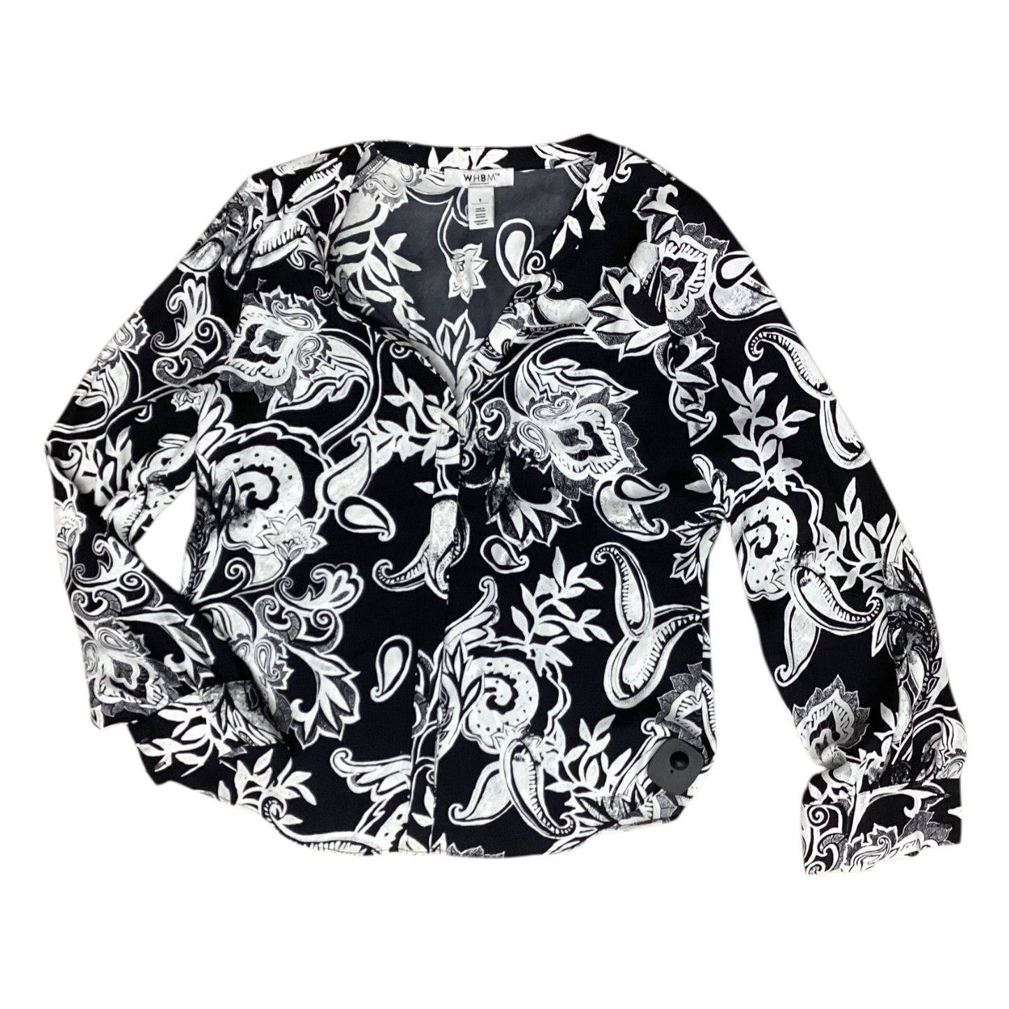 Blouse Ls By White House Black Market In Black & White, Size:S
