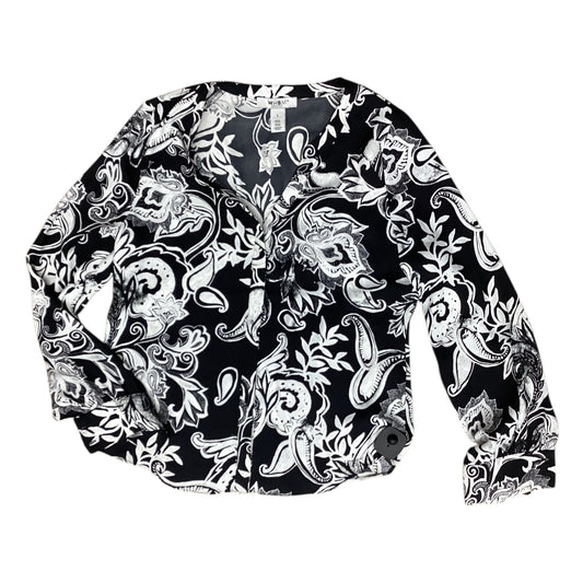 Blouse Ls By White House Black Market In Black & White, Size:S