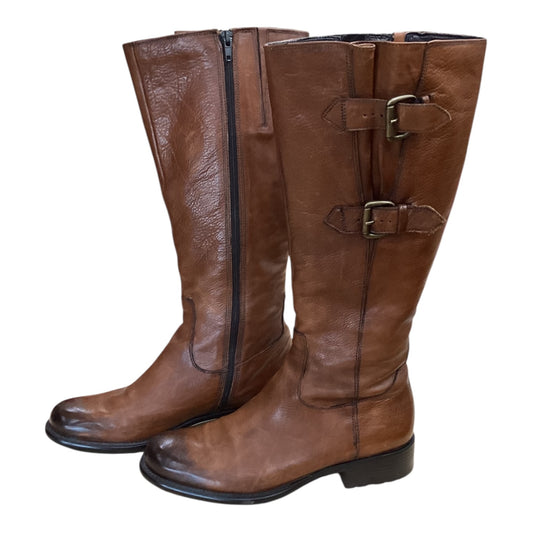 Boots Knee Flats By Clarks In Brown, Size:8