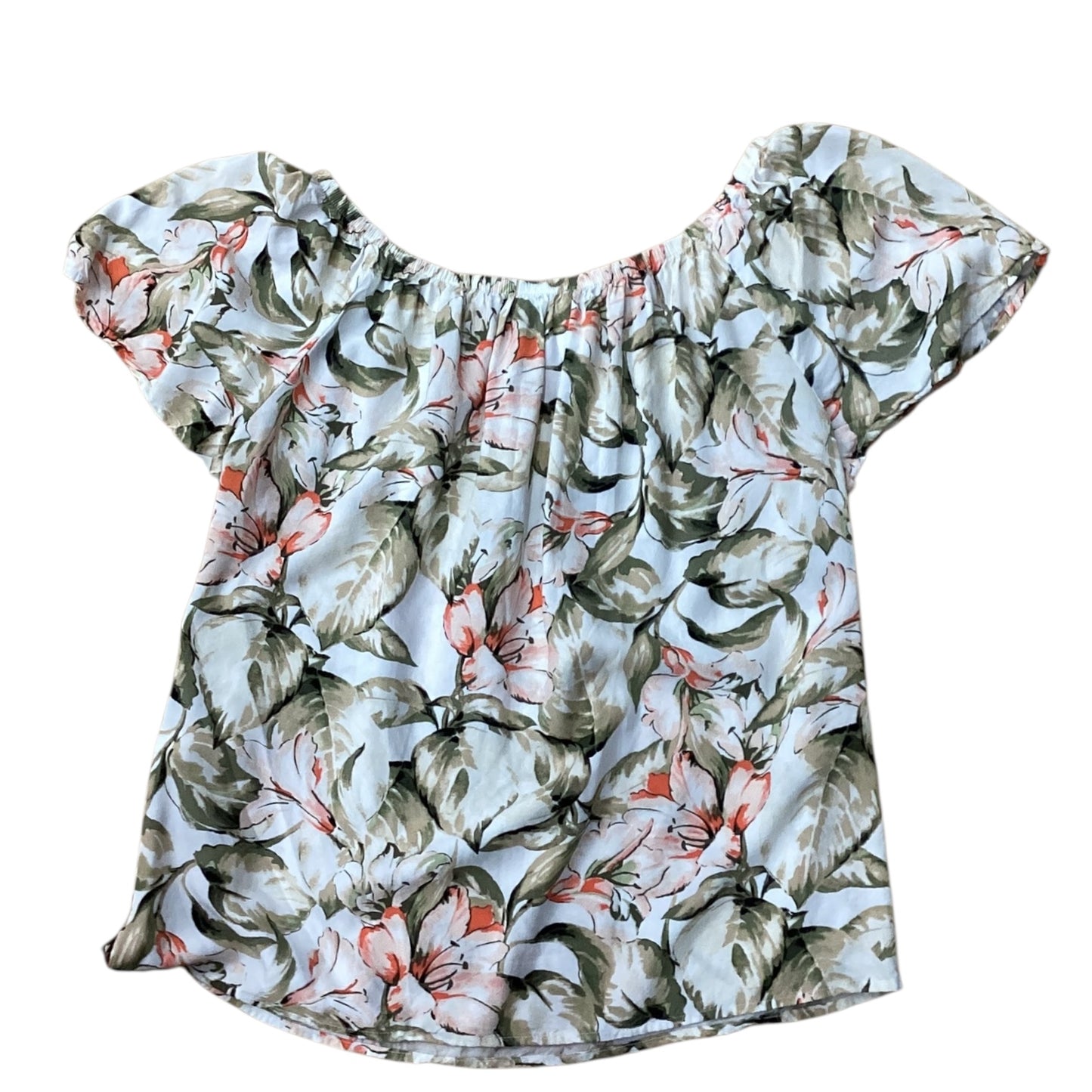 Top Ss By White House Black Market In Floral Print, Size:S