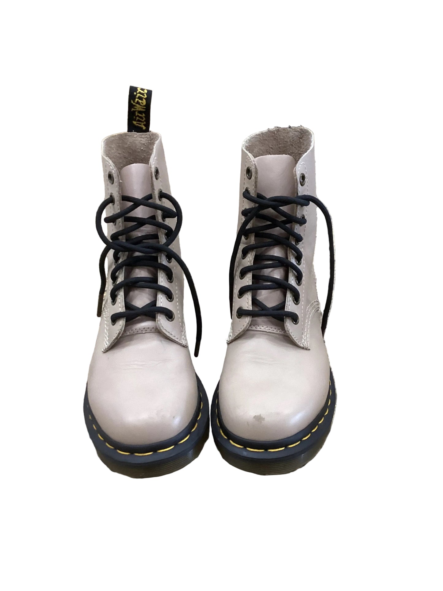 Boots Combat By Dr Martens In Cream, Size:6