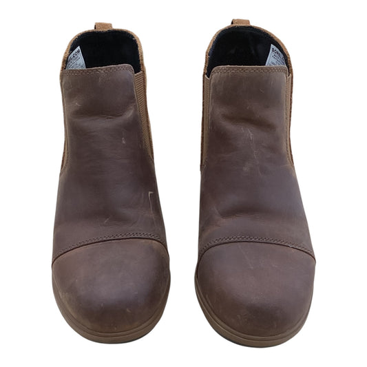 Boots Ankle Heels By Sorel In Brown, Size:7.5