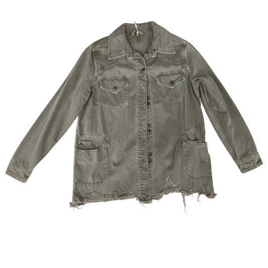 Jacket Shirt By Free People In Green, Size:S
