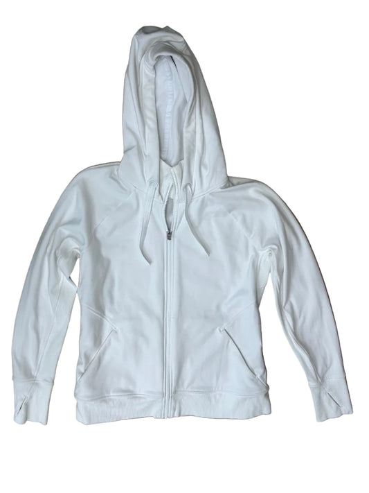 Athletic Jacket By Athleta In White, Size:L