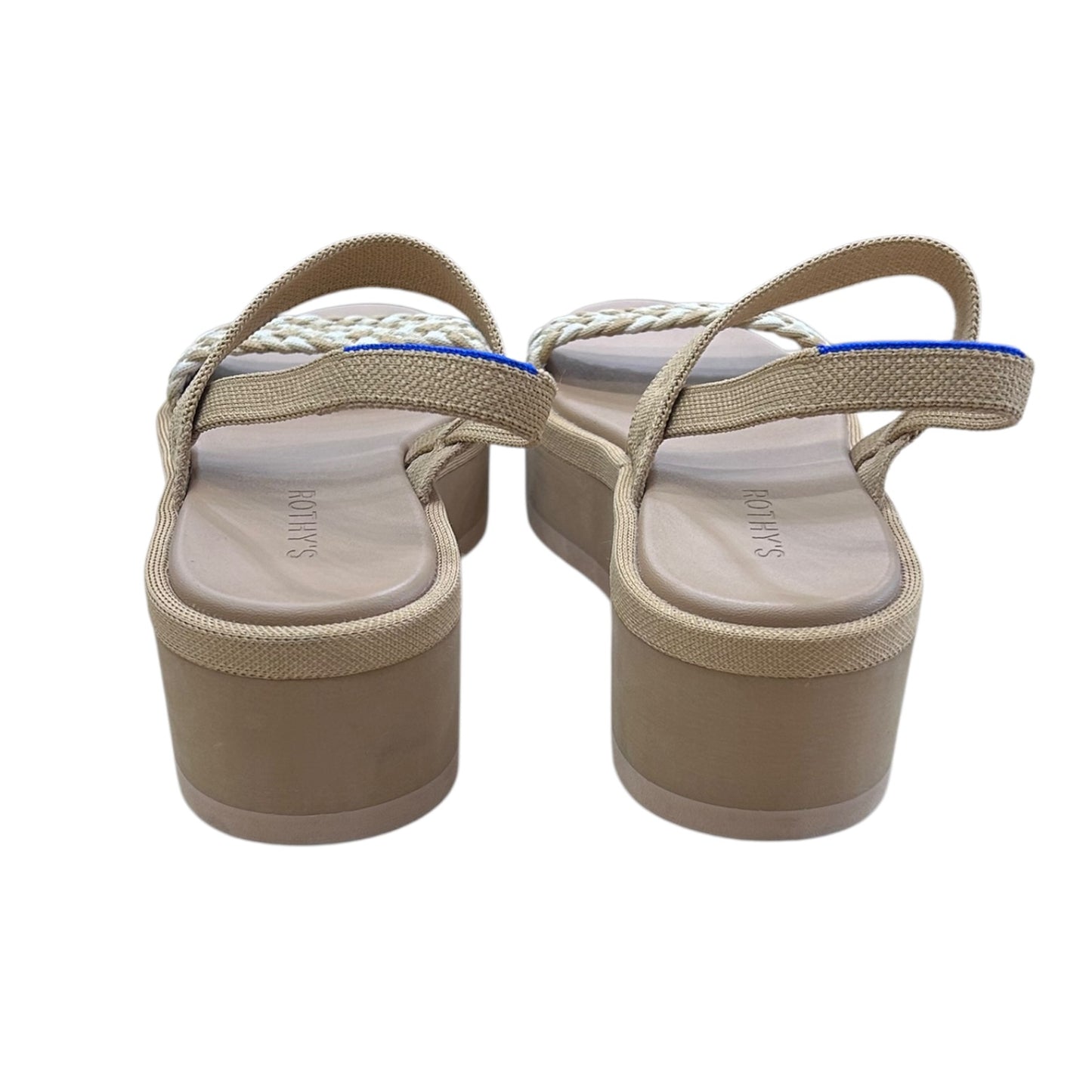 Sandals Heels Platform By Rothys In Cream & Tan, Size:9.5