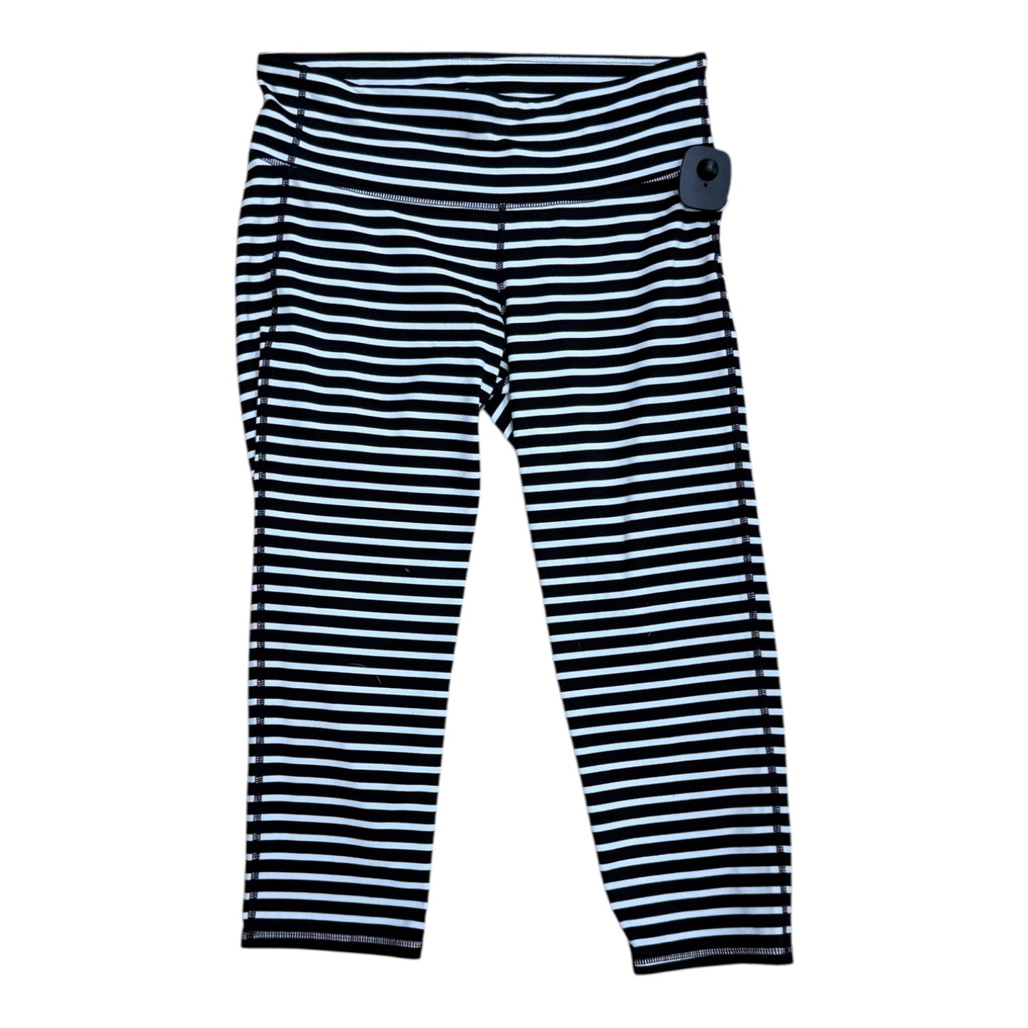 Athletic Leggings By Athleta In Striped Pattern, Size:M