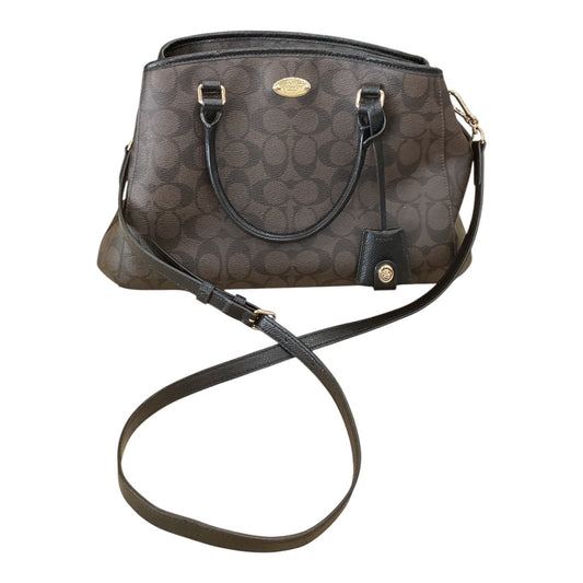 Handbag Designer By Coach In Black & Brown, Size:Medium