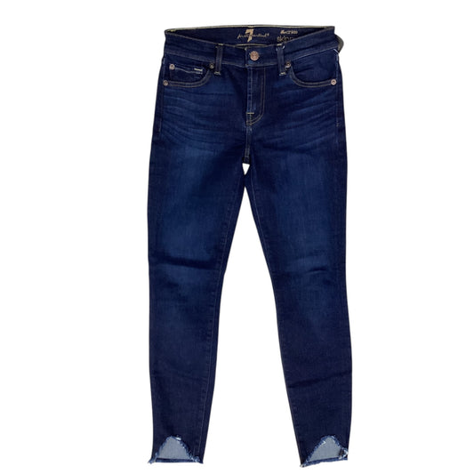 Jeans Skinny By 7 For All Mankind In Blue Denim, Size:2