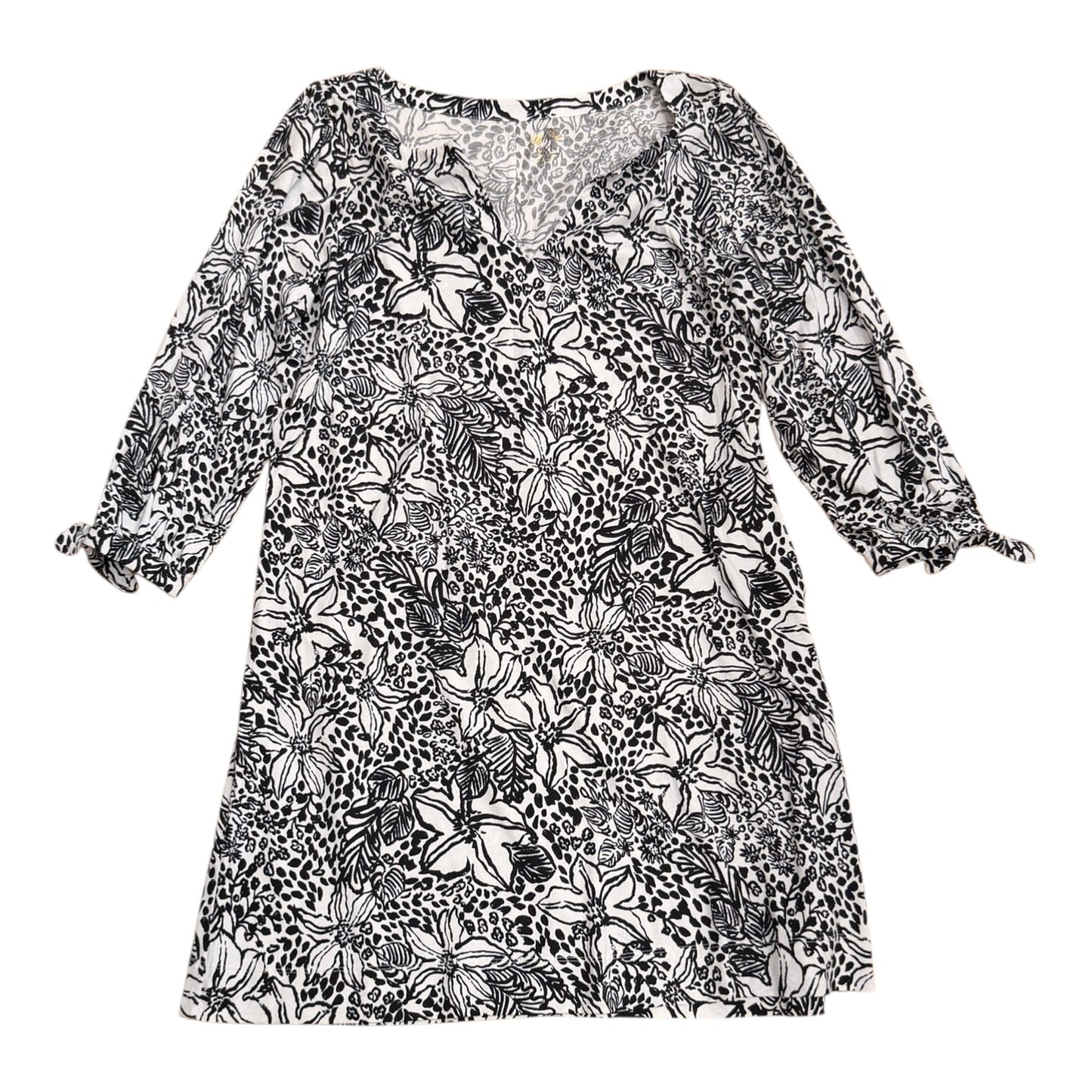 Dress Designer By Lilly Pulitzer In Black & White, Size:1X