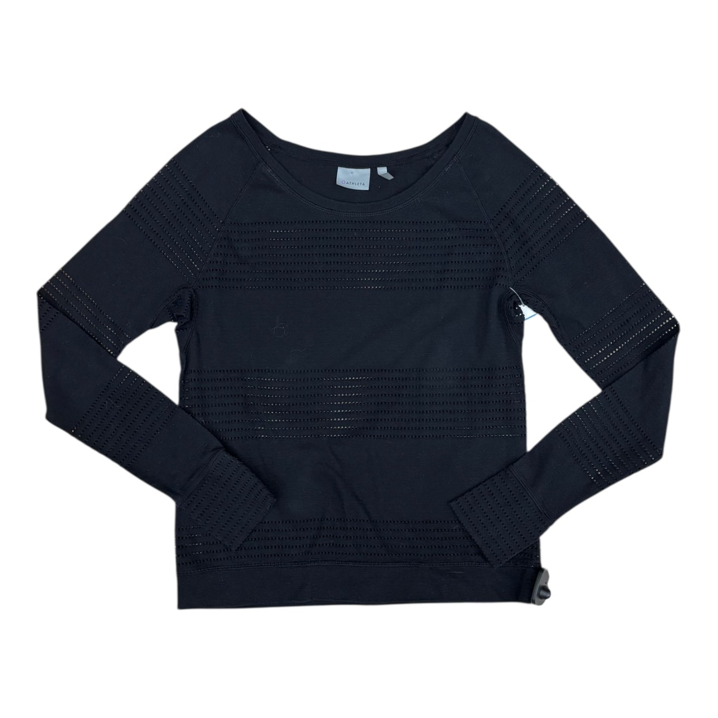 Athletic Top Ls Crewneck By Athleta In Black, Size:S