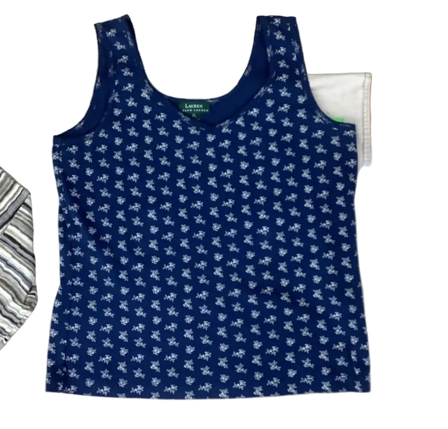 Top Sleeveless By Lauren By Ralph Lauren In Blue, Size:Xl