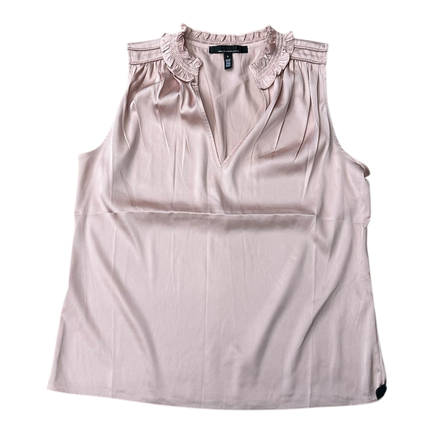 Blouse Sleeveless By White House Black Market In Peach, Size:L
