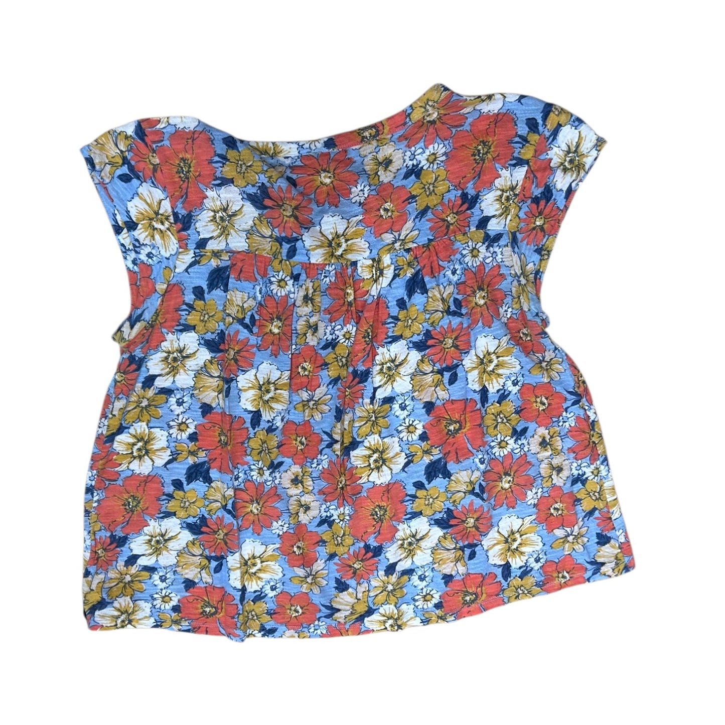 Top Sleeveless By Lucky Brand In Orange & Yellow, Size:L