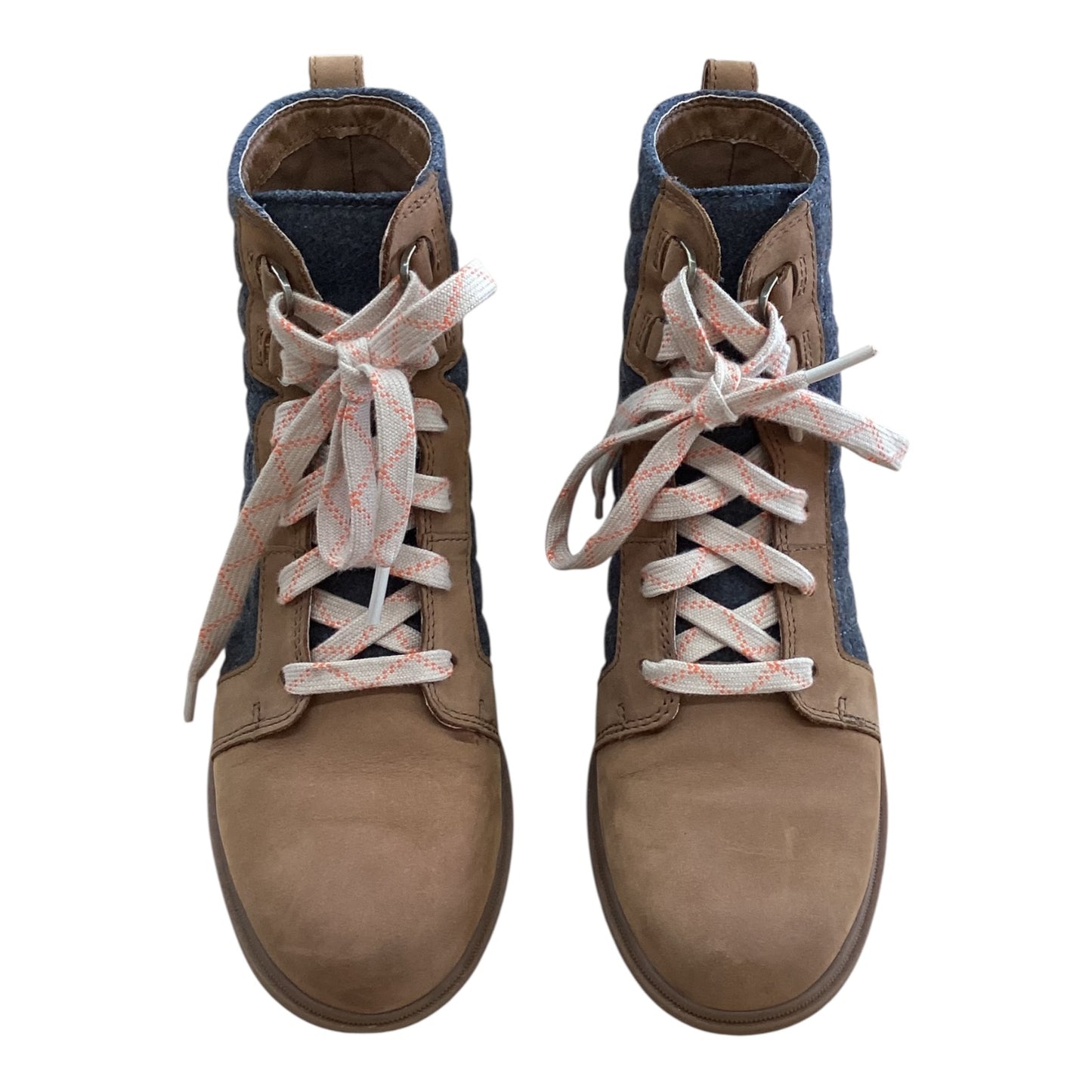 Boots Ankle Heels By Sorel In Brown & Grey, Size:8.5