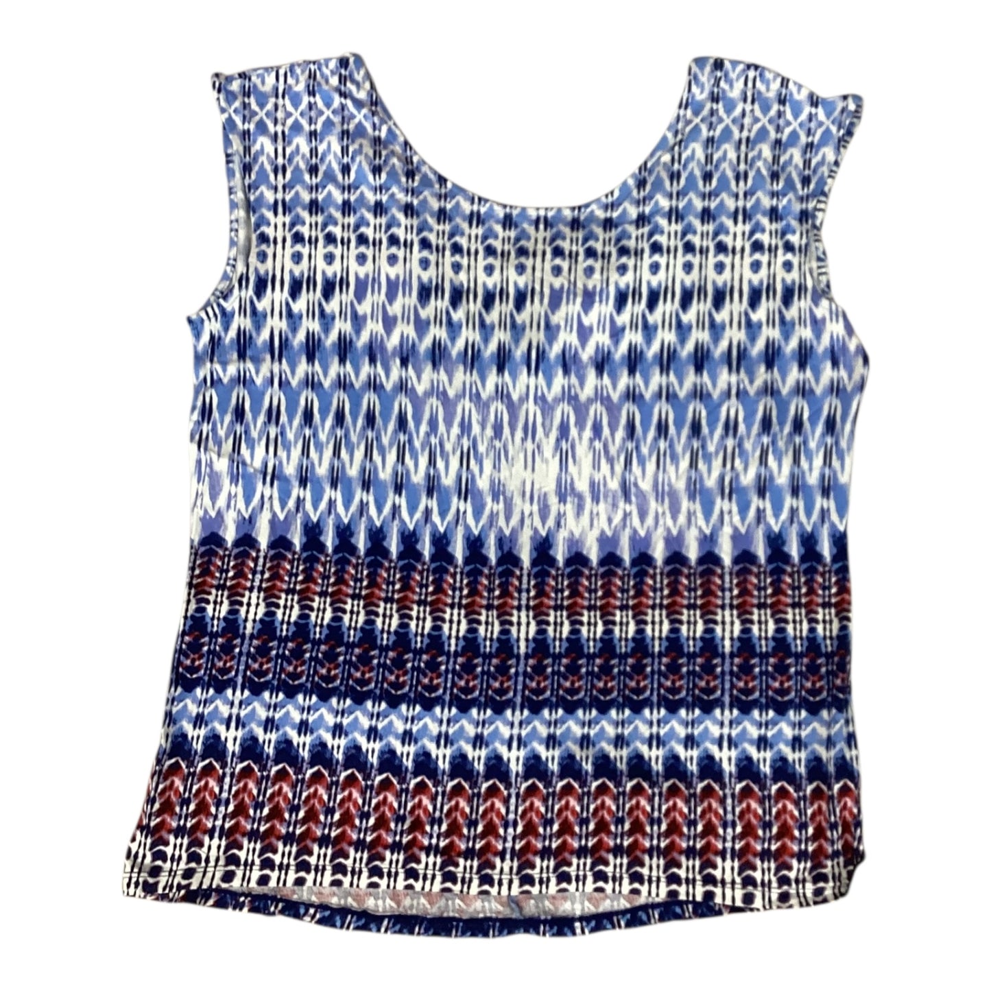 Top Sleeveless By Rose And Olive In Blue & Red & White, Size:L