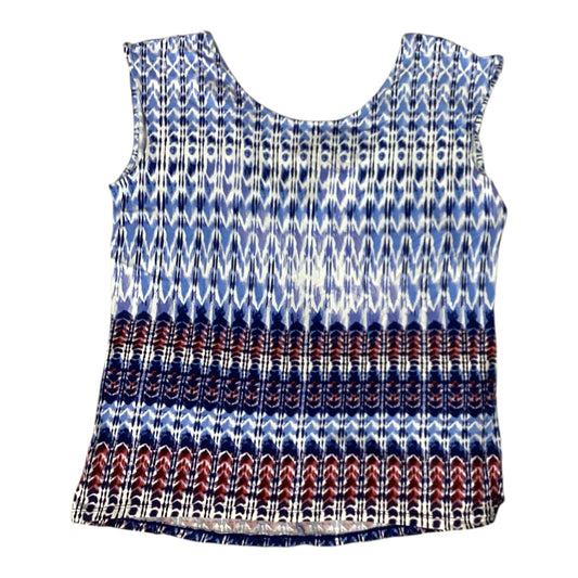 Top Sleeveless By Rose And Olive In Blue & Red & White, Size:L