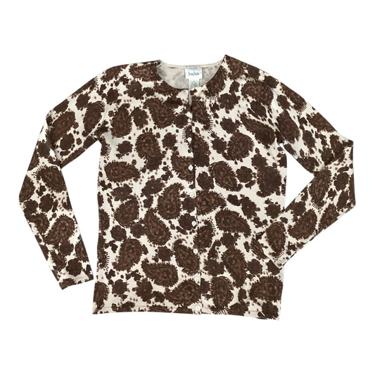 Cardigan Designer By Neiman Marcus In Brown, Size:S