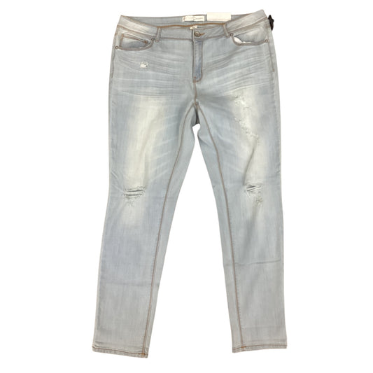 Jeans Skinny By Cato In Blue Denim, Size:18