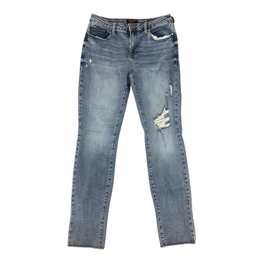 Jeans Boyfriend By Judy Blue In Blue Denim, Size:14