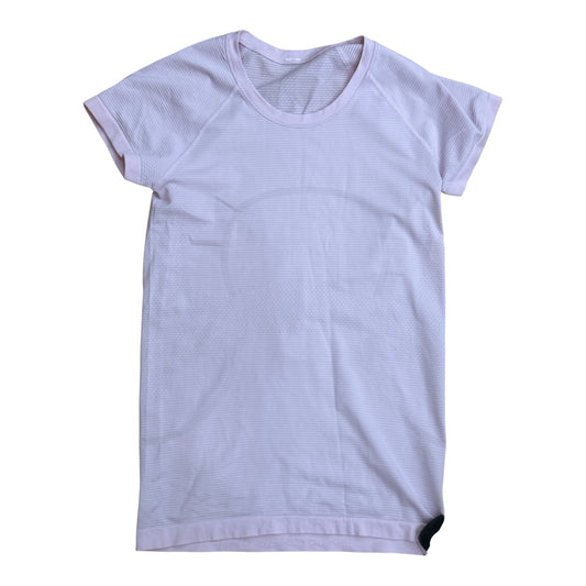 Athletic Top Ss By Lululemon In Pink, Size:M
