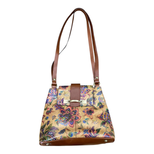 Handbag Designer By Patricia Nash In Brown & Yellow, Size:Medium