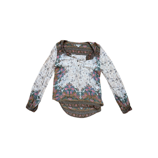 Blouse Ls By Lucky Brand In Blue, Size:S