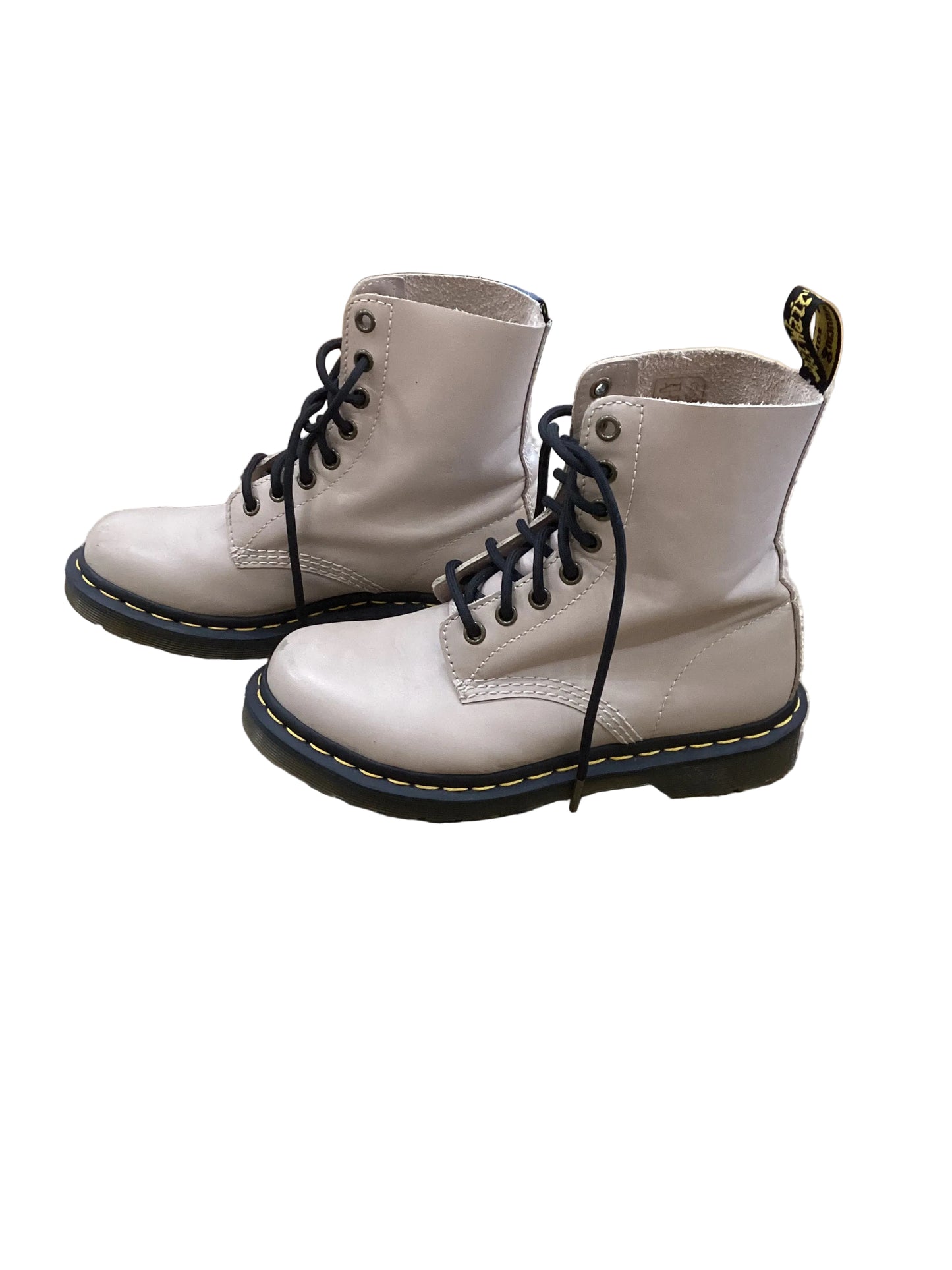 Boots Combat By Dr Martens In Cream, Size:6