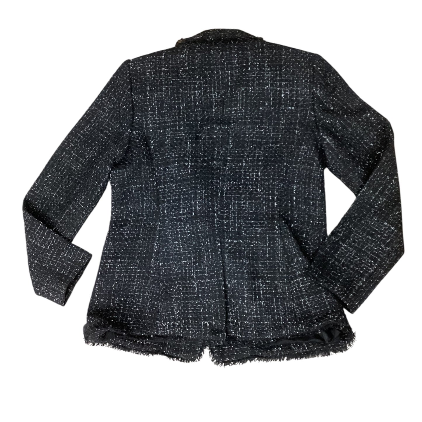 Blazer By Talbots In Black & Silver, Size:8