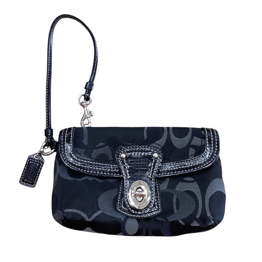 Wristlet Designer By Coach In Black, Size:Small