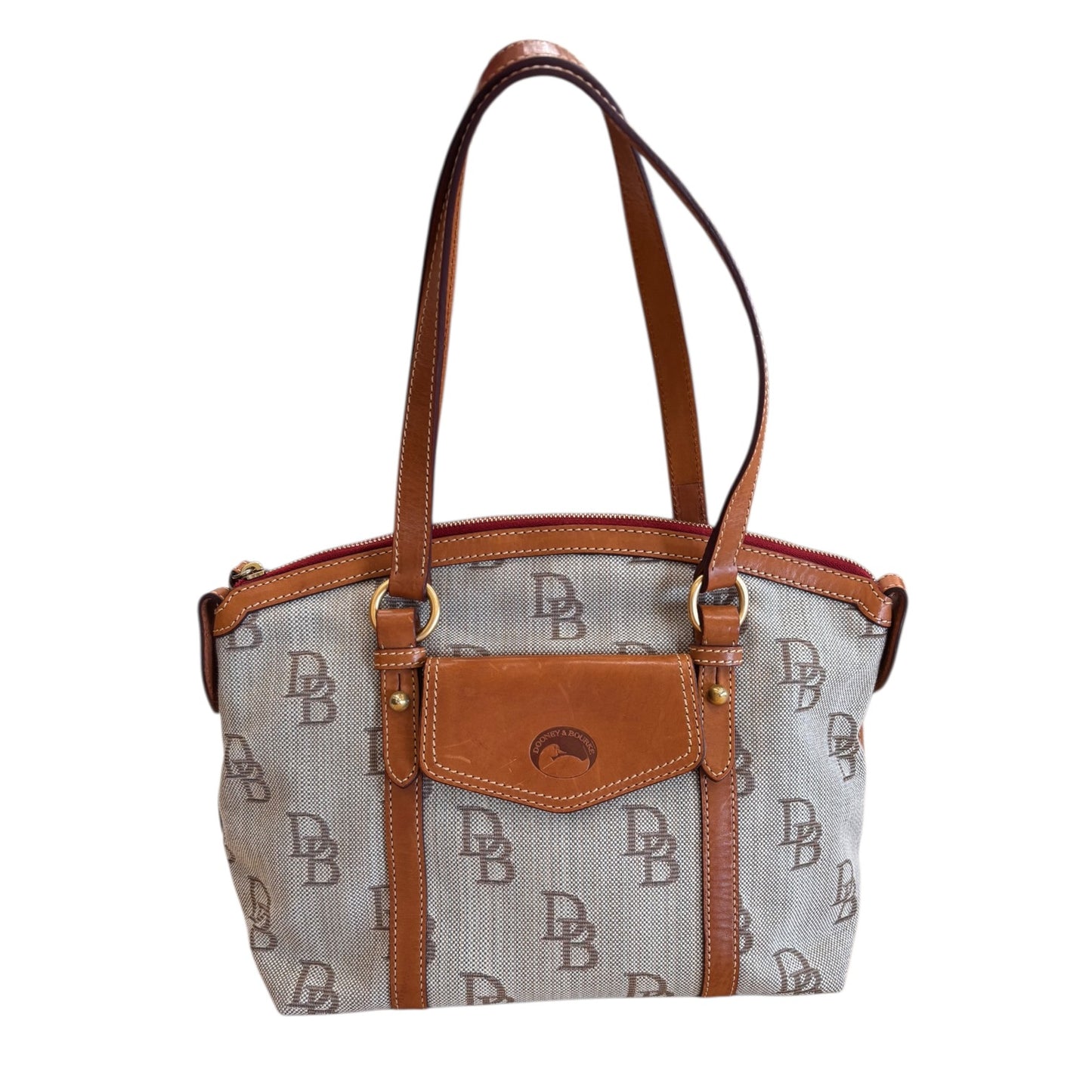 Handbag Designer By Dooney And Bourke In Cream, Size:Medium