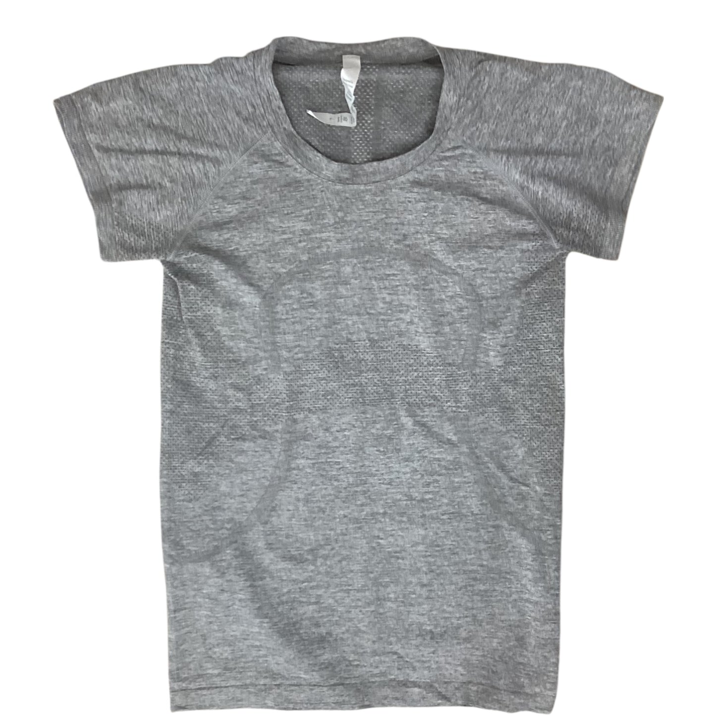Athletic Top Ss By Lululemon In Grey, Size:L