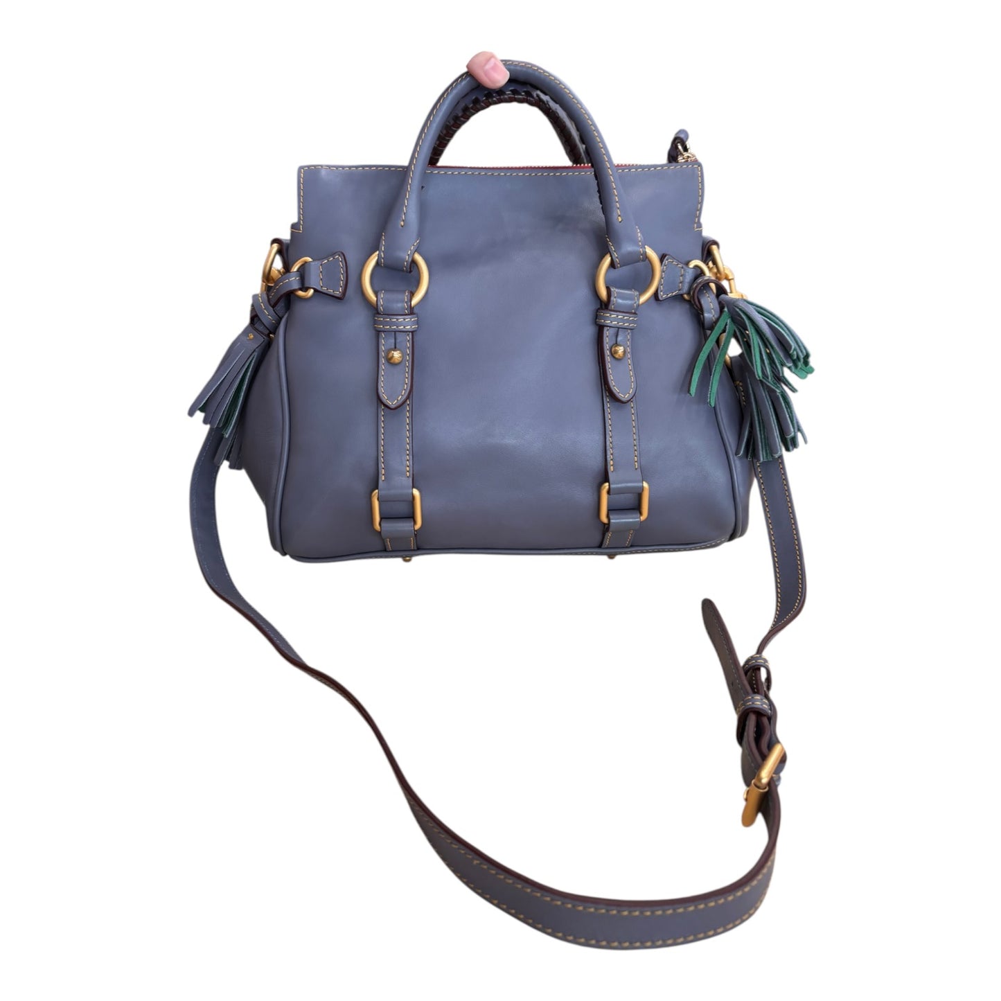 Handbag Designer By Dooney And Bourke In Blue, Size:Medium