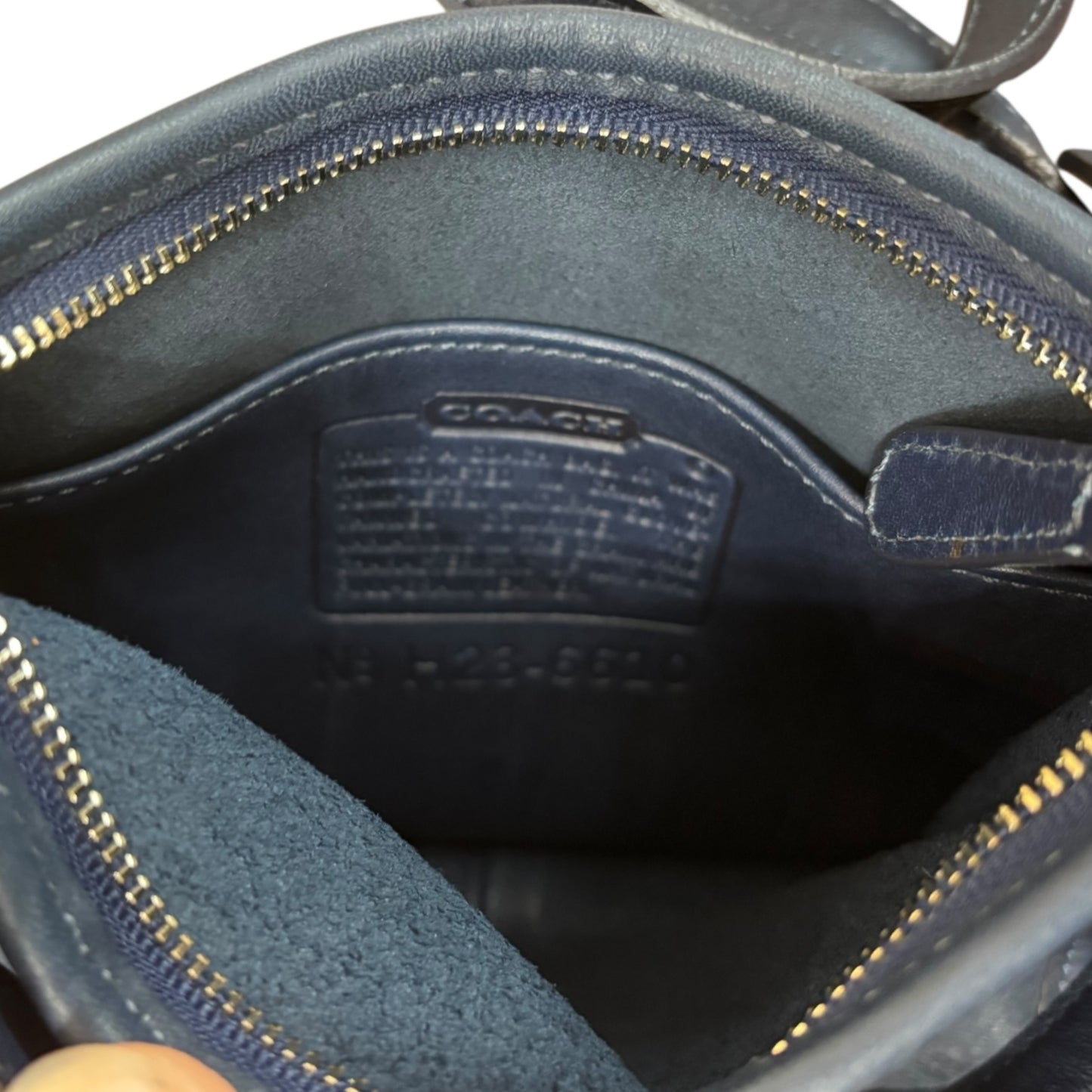 Crossbody Designer By Coach In Navy, Size:Small