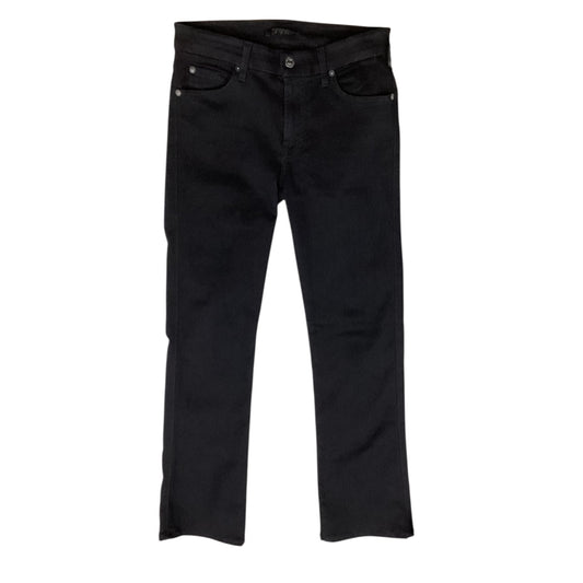 Jeans Skinny By 7 For All Mankind In Black Denim, Size:6