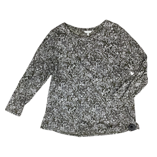 Top 3/4 Sleeve By Lucky Brand In Green & Purple, Size:2X