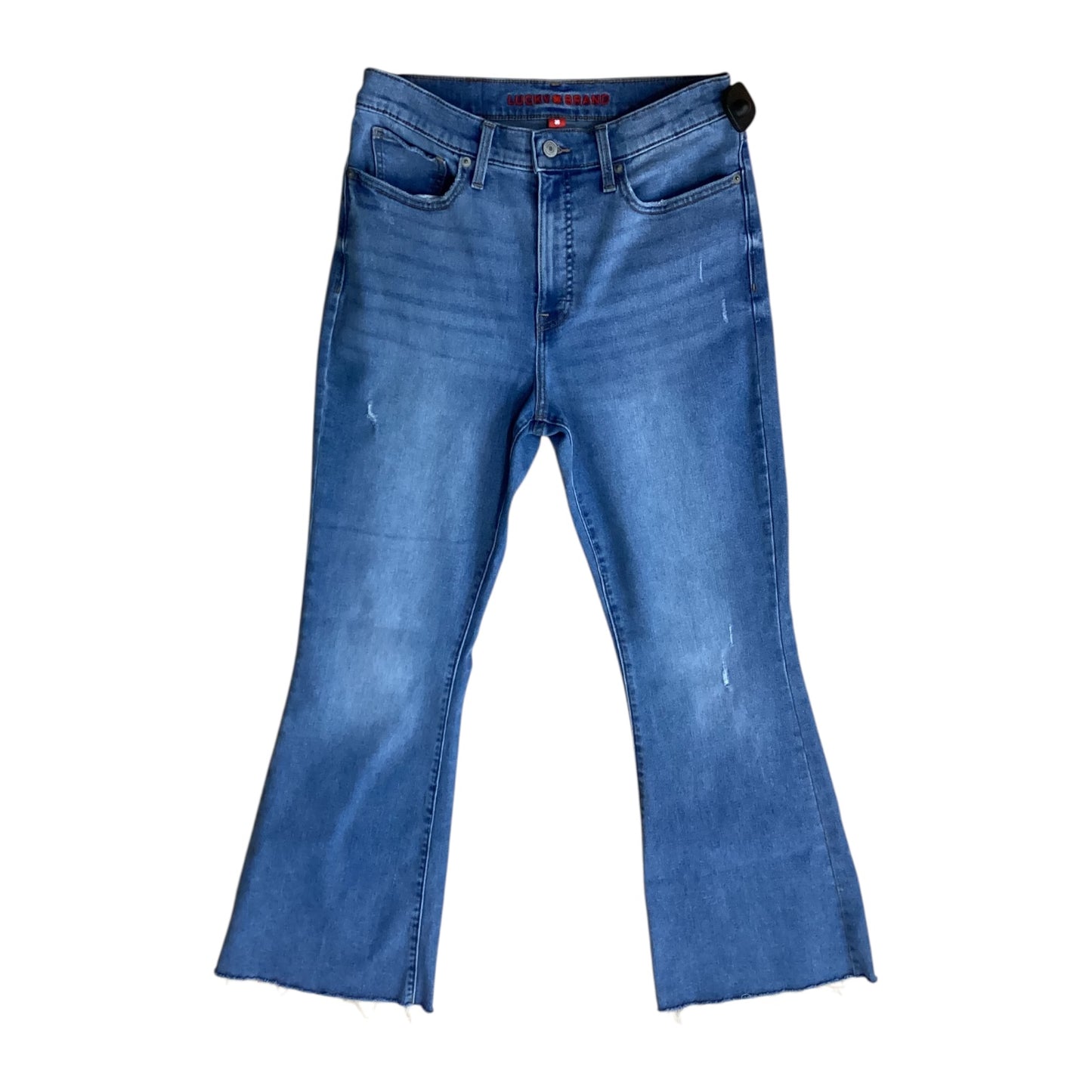 Jeans Flared By Lucky Brand In Blue Denim, Size:10