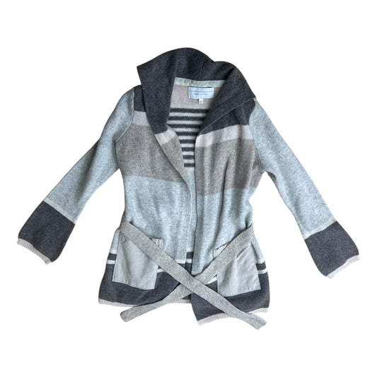 Sweater Cardigan By Cma In Grey & Pink, Size:M