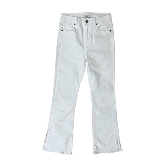 Jeans Boot Cut By Hidden In White Denim, Size:0