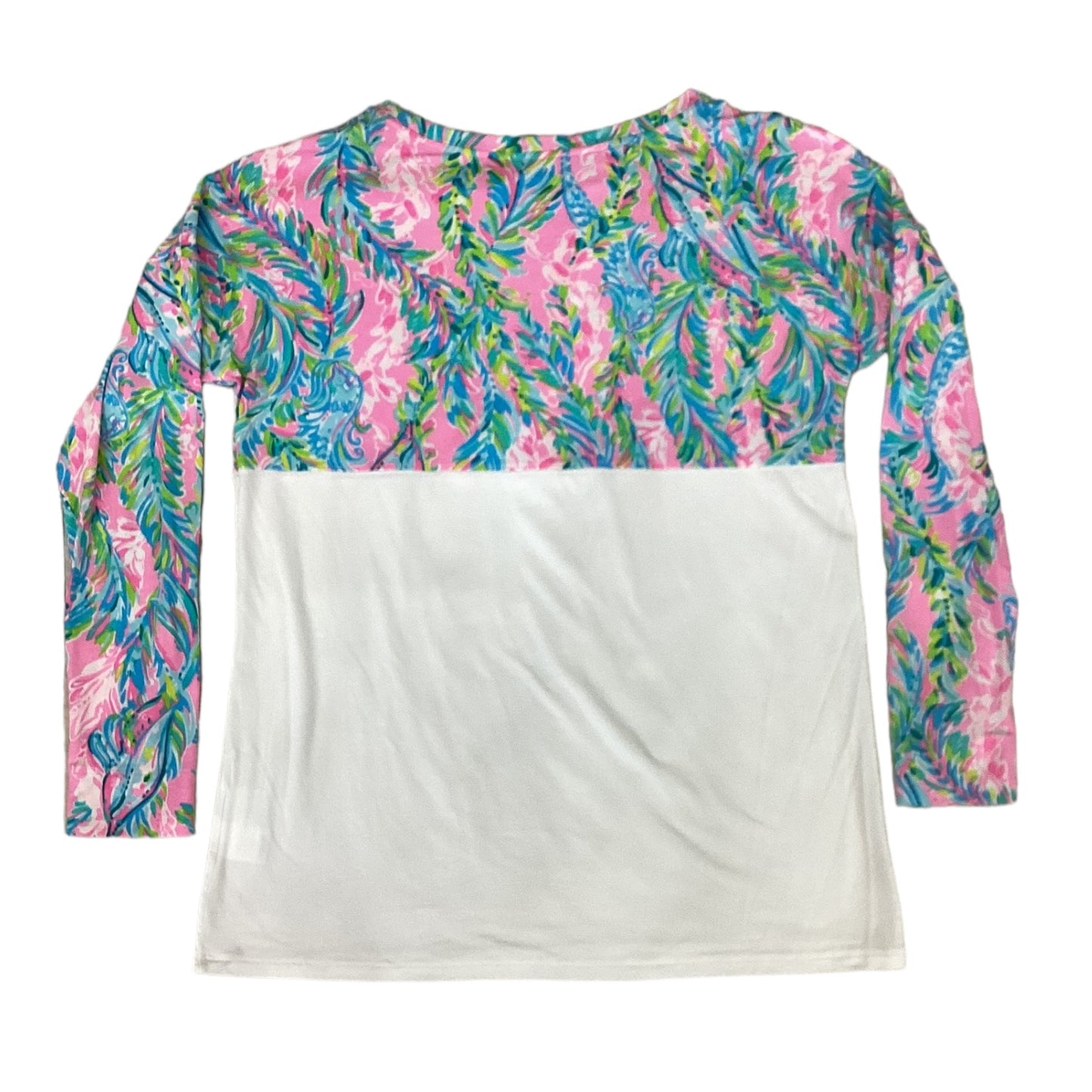 Pink & White Top Long Sleeve Designer Lilly Pulitzer, Size Xs